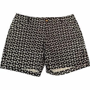 Lee Black and White Checkered Midrise Shorts